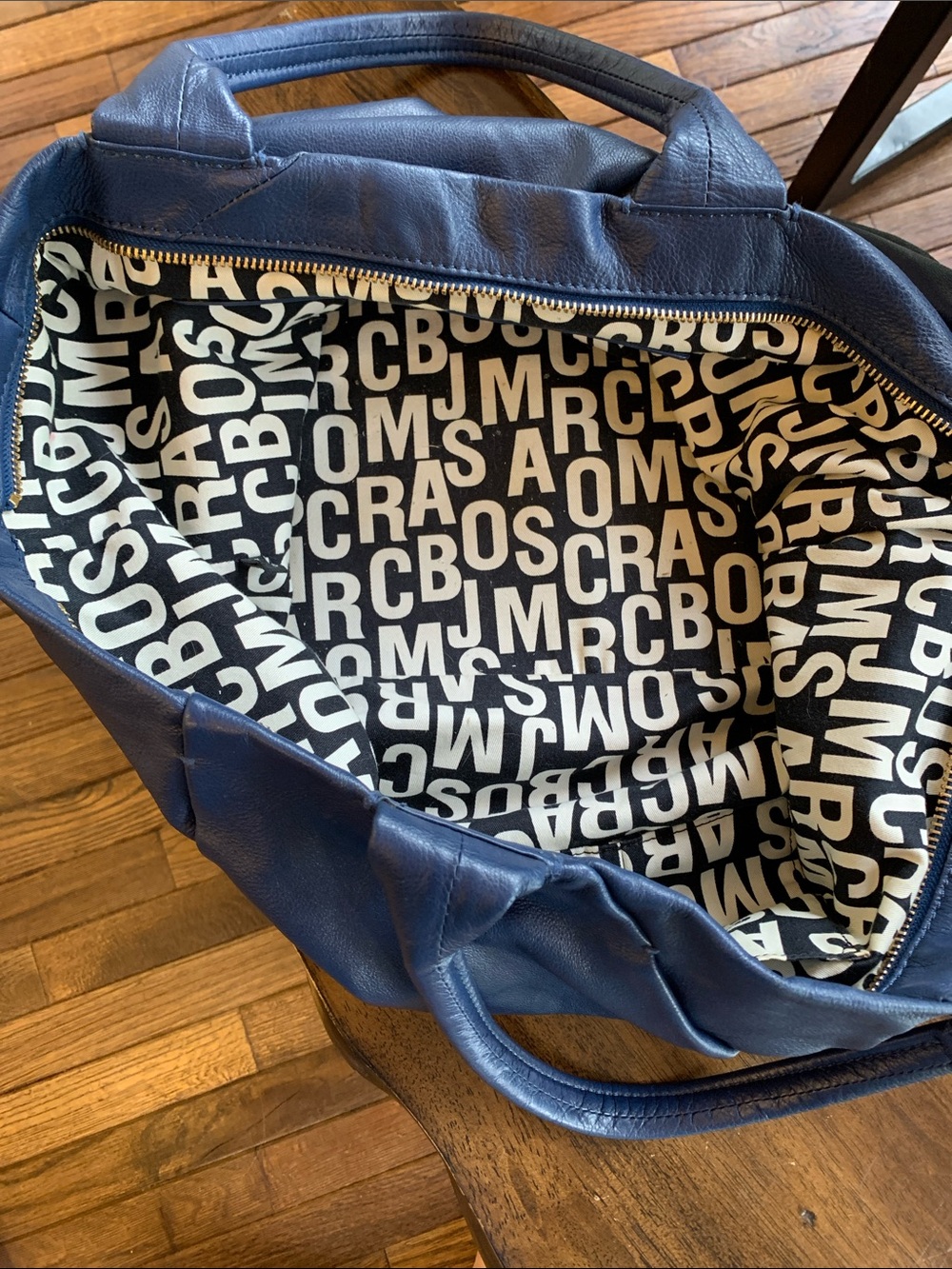 Blue/ navy leather purse